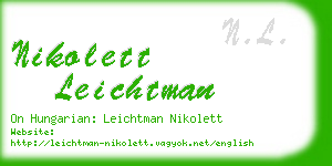 nikolett leichtman business card